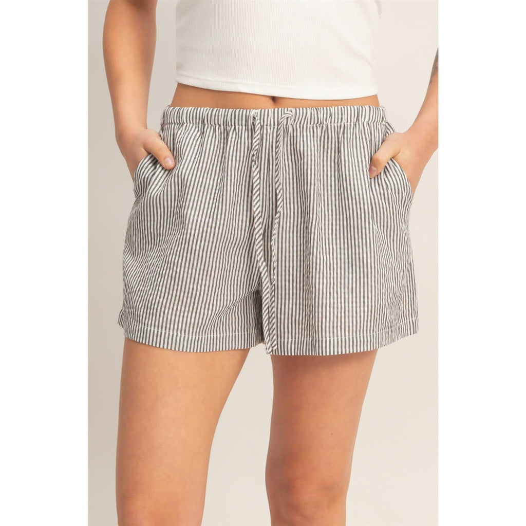 Striped Drawstring Shorts