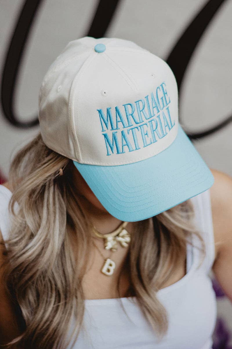 Marriage Material Two-Toned Trucker Hats For Women For Grads