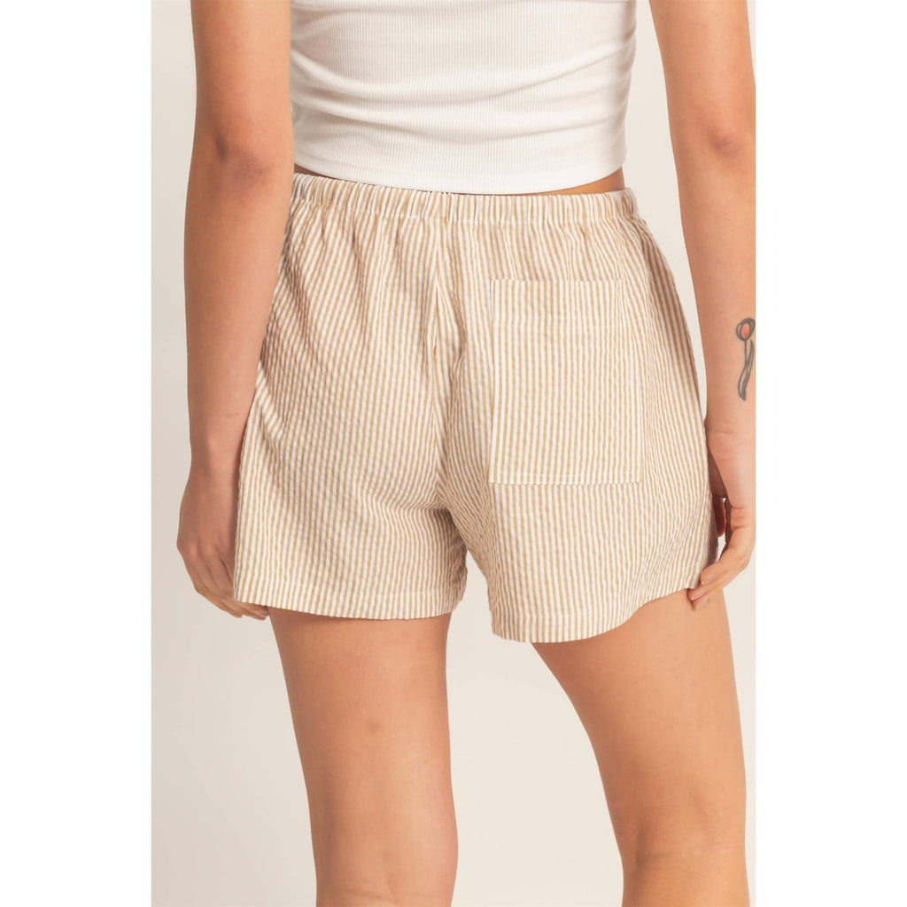 Striped Drawstring Shorts