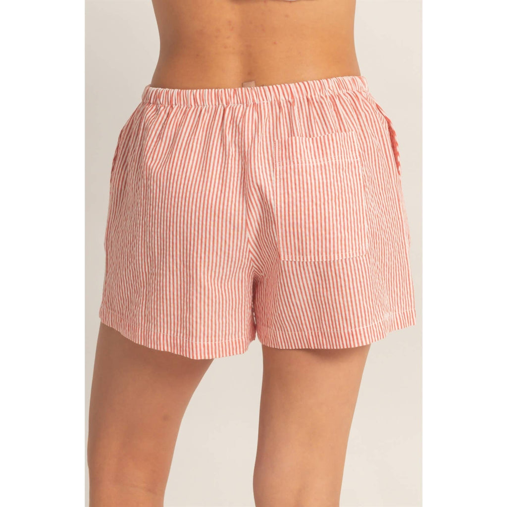 Striped Drawstring Shorts
