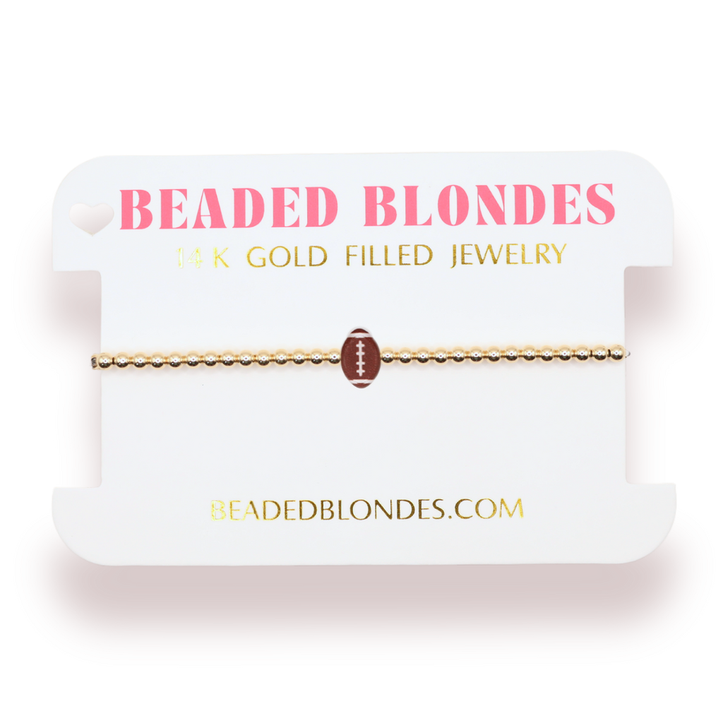 Football Bracelet on Gold