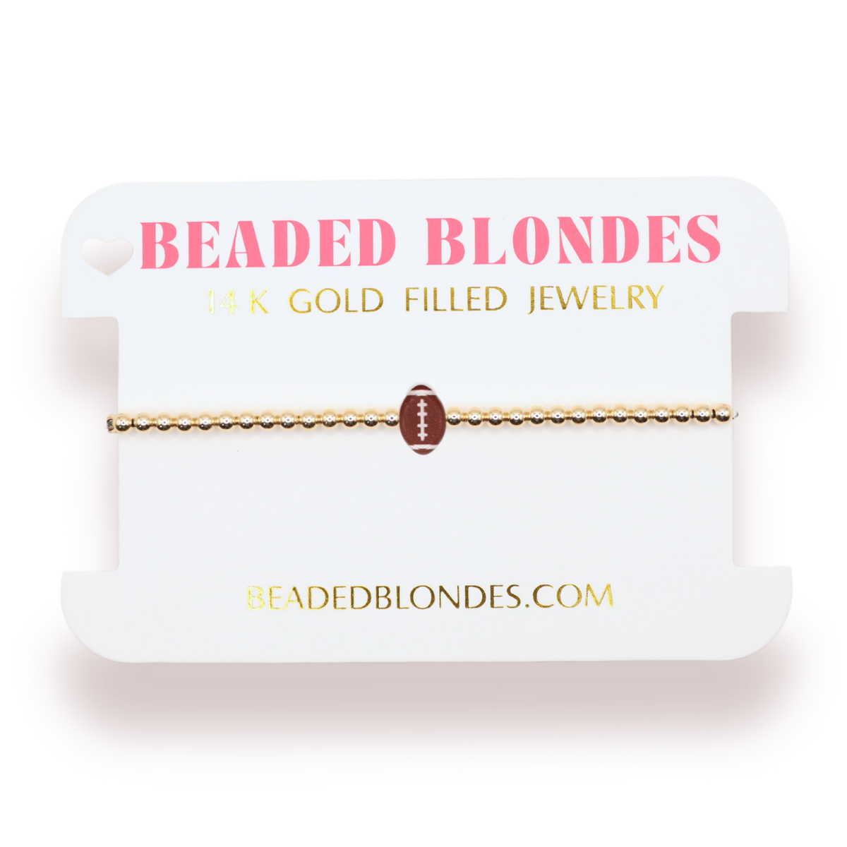 Football Bracelet on Gold