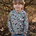 OLE BOY Performance Hooded Tee - Green Duck Camo - Youth