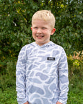 Youth Grey Duck-Performance Hooded Tee